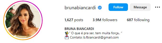 Bruna Biancardi Age, Wiki, Husband, Height, Net worth, Instagram, Family, Biography & More 14 Bruna's Instagram account
