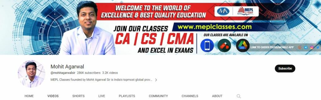 CA Mohit Agarwal Wiki, Age, Wife, Family, Death, Height, Net worth, Biography & More 7 CA Mohit Agarwal Youtube channel