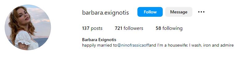 Barbara Exignotis: Wiki, Biography, Age, Husband, Family, Net Worth, Height & More 9 Exignotis's Instagram account