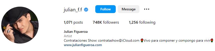 Julian Figueroa Wiki, Age, Spouse, Family, Cause of Death, Net Worth, Biography & More 10 Julian's Instagram account