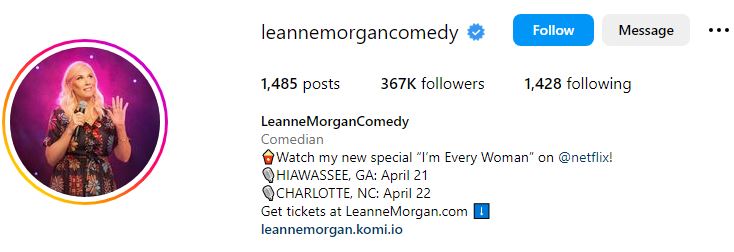 Leanne Morgan Wiki, Age, Husband, Children, Family, Net Worth, Height, Biography & More 13 Leanne's Instagram account