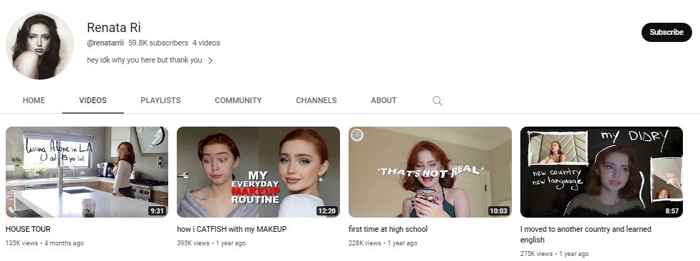 Who is Renata Valliulina? Age, Height, Biography, Wiki, Boyfriend, Family & More 10 Renata's Youtube channel