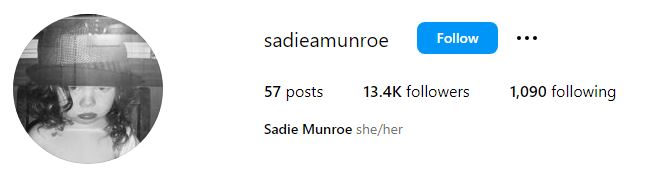 Sadie Munroe Wiki, Age, Height, Parents, Boyfriend, Net worth, Siblings & More 10 Sadie's Instagram account