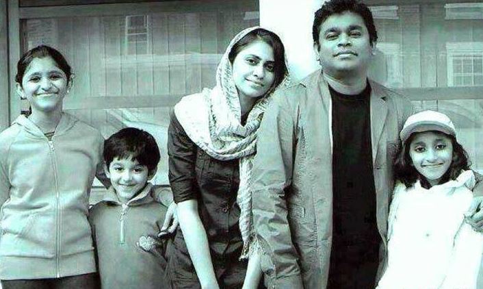 Who is Saira Banu? Meet A. R. Rahman's Wife, Wiki, Age, Biography, Family & More 5 Saira with her husband and kids