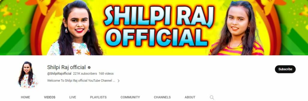 Shilpi Raj (Bhojpuri Singer) Wiki, Age, Birthday, Boyfriend, Viral Video, Parents, Caste, Net Worth & More 12 Shilpi Raj's Youtube channel