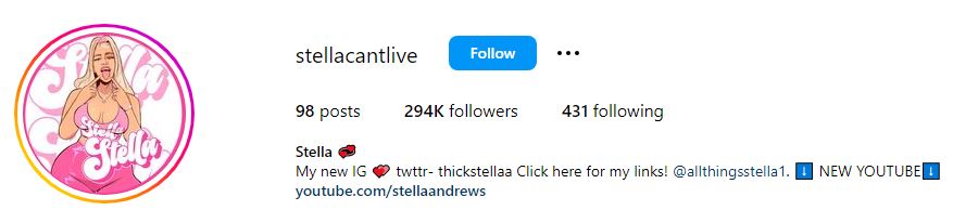 Stella Andrews Wiki, Biography, Net Worth, Age, Boyfriend, Height, Family & More 10 Stella's Instagram account