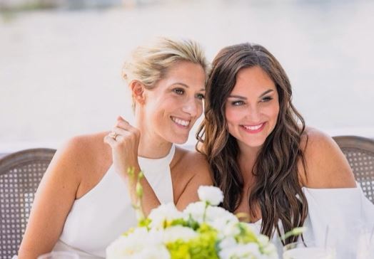Taylor Strecker with her wife Taylor Donahue