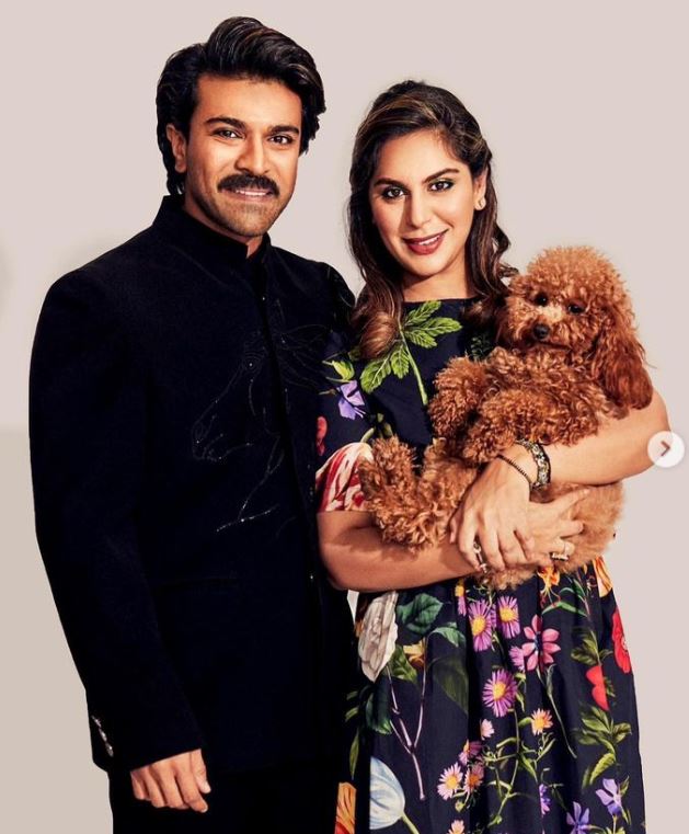 Upasana Kamineni (Ram Charan’s Wife) Wiki, Age, Parents, Kids, Height, Net worth, Biography & More 7 Upasana with her husband Ram Charan