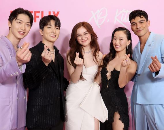 Anthony with the cast of XO, Kitty