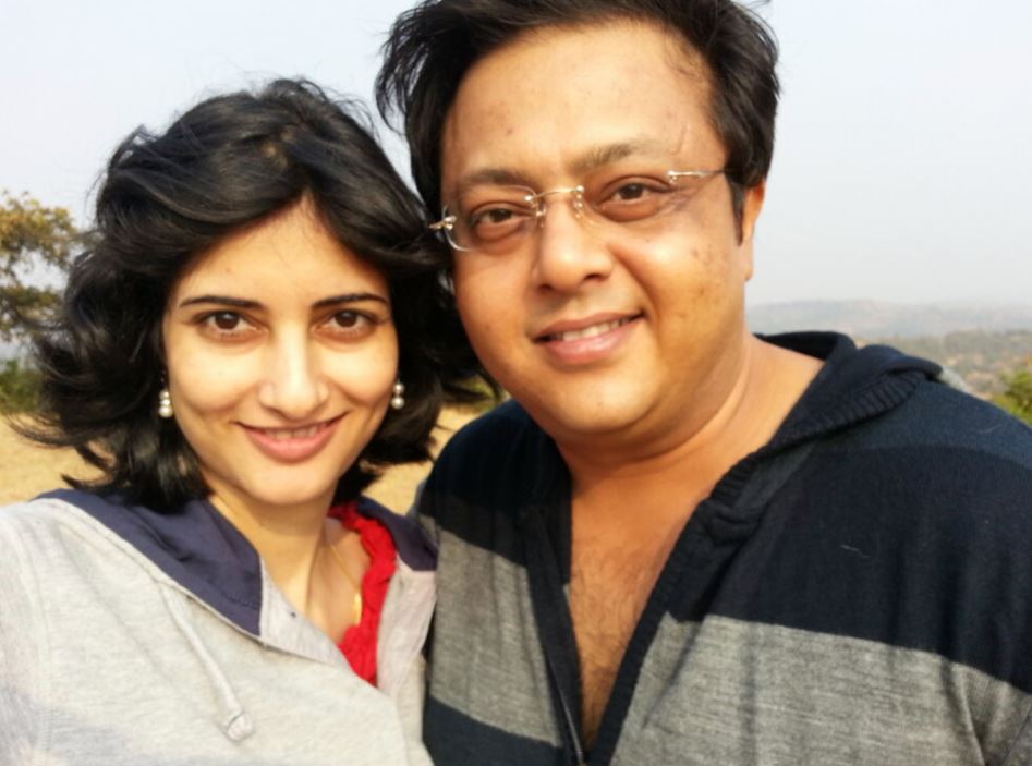 Arpita with her husband Nitesh Pandey