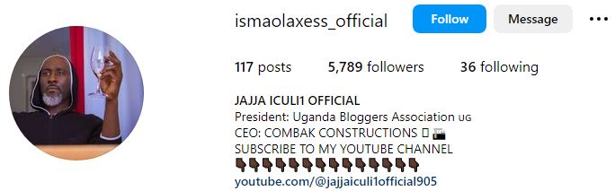 Who was Isma Olaxess? Biography, Age, Wife, Net Worth, Family, Wiki, Cause of Death & More 11 Isma's Instagram account