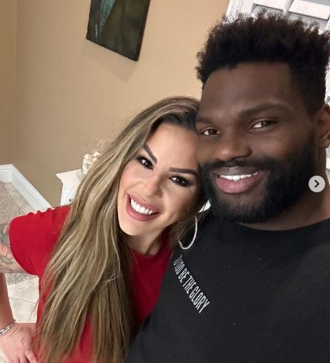 Jordanna with her husband Shaquil Barrett