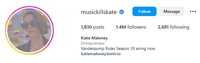 Katie Maloney Wiki, Biography, Age, Net Worth, Boyfriend, Husband, Height, Weight, Parents & More 10 Katie's IG Profile