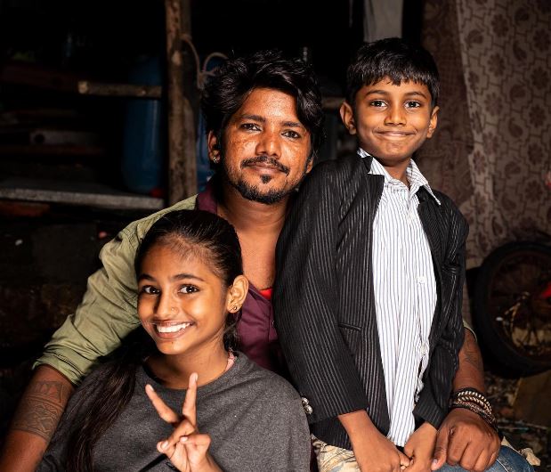 Maleesha with her dad Mukesh and brother Sahil