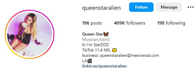 Queen Star Wiki, Age, Height, Parents, Boyfriend, Net Worth, Biography & More 10 Queen Star's Instagram account