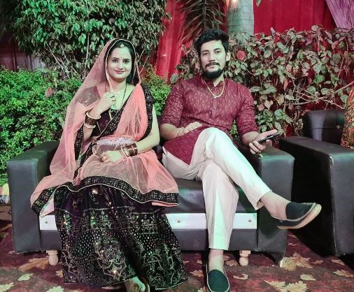 Rajveer with his wife Sapna Chaudhary