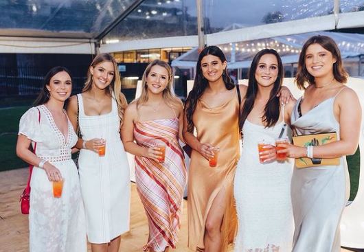 Sienna with her friends