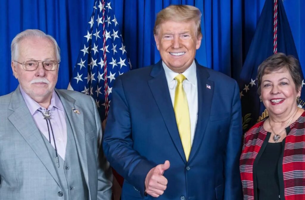 Adina's parents with Donald Trump