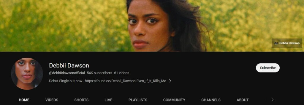 Debbii Dawson's Youtube channel