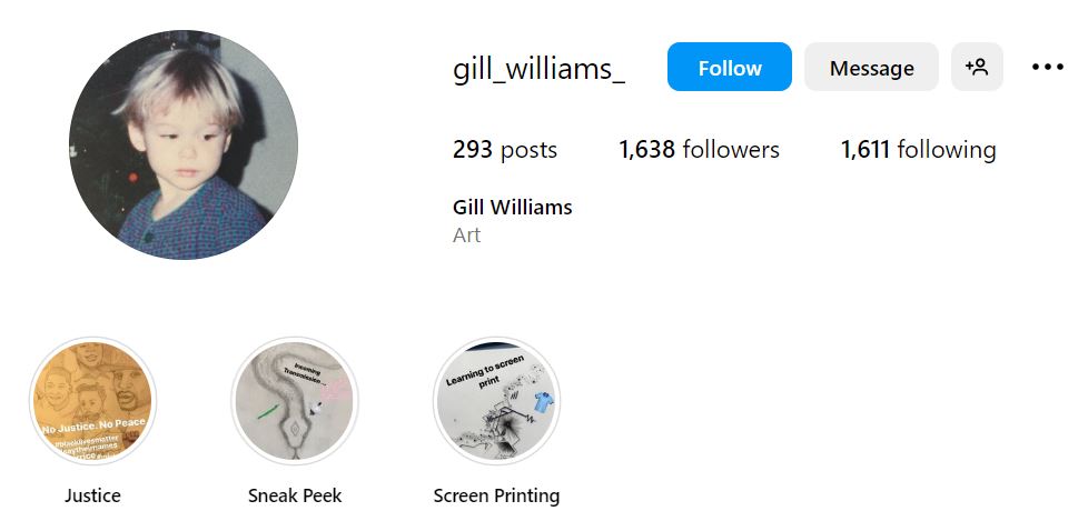 Gill Williams Wiki (Treat Williams' Son), Age, Wife, Family, Biography, Net Worth & More 10 Gill's Instagram account