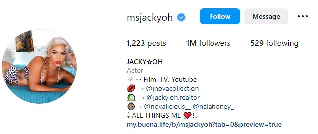 Jacky Oh Wiki, Biography, Age, Kids, Husband, Parents, Nationality, Death & More 8 Jacky's Instagram profile