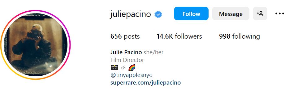 Julie Pacino Wiki (Al Pacino's Daughter), Age, Parents, Boyfriend, Net Worth, Biography & More 8 Julie Pacino's Instagram account