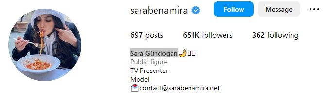 Sara Arfaoui Wiki (Ilkay Gundogan's Wife), Age, Parents, Nationality, Height, Biography & More 8 Sara Arfaoui's Instagram account