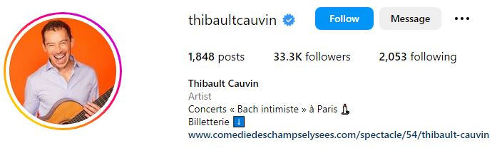 Thibault Cauvin (Guitarist) Wiki, Biography, Age, Wife, Parents, Net Worth, Songs & More 8 Thibault's Instagram account