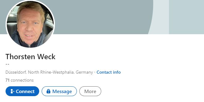 Thorsten Weck Wiki, Biography, Net Worth, Age, Wife, Girlfriend, Kids, Family & More 8 Thorsten Weck's LinkedIn profile