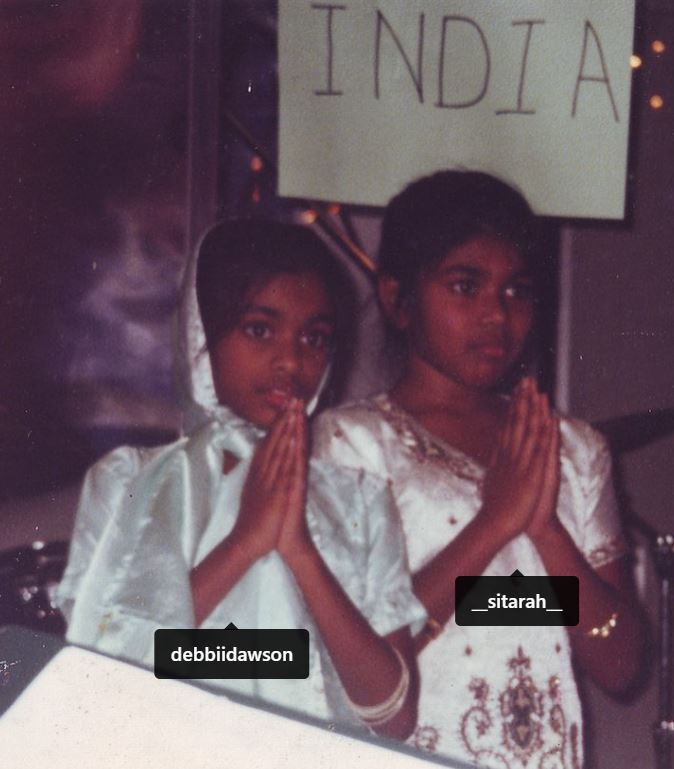 Young Debbii with her sister