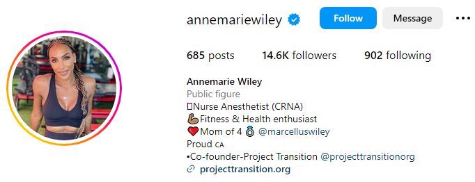Annemarie Wiley's Instagram account