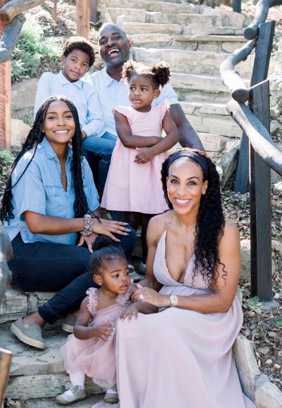 Annemarie with her husband and kids