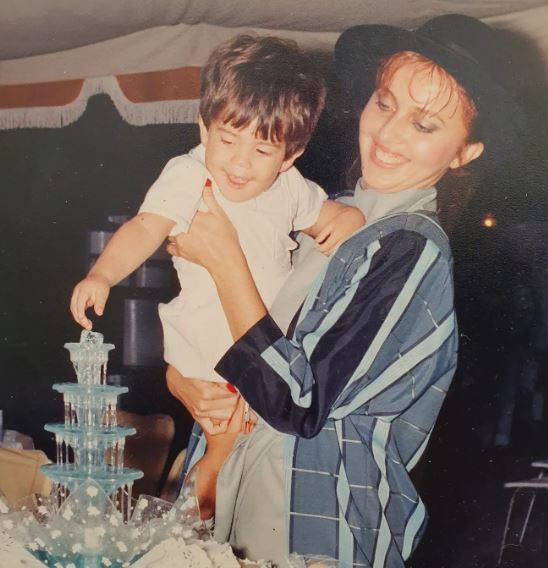 Childhood photo of Arthur with his mom