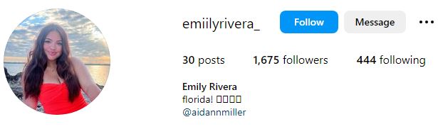 Emily Rivera Biography, Wiki, Age, Height, Parents, Boyfriend, Instagram, Net Worth & More 10 Emily Rivera's Instagram account