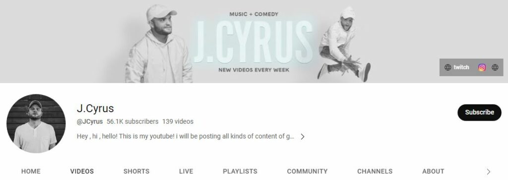 Jeffrey J Cyrus Age, Height, Girlfriend, Family, Net Worth, Biography, Wiki & More 7 Jeffrey J Cyrus's Youtube channel