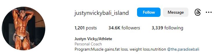 Justyn Vicky Wife, Parents, Height, Age, Death Reason, Biography, Wiki, Accident & More 13 Justyn Vicky's Instagram account