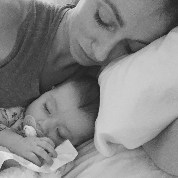 Kelly with her child