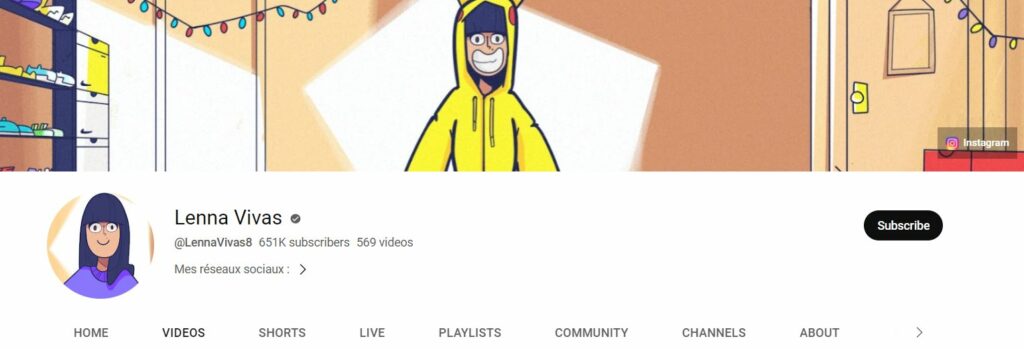 Lenna Vivas' Youtube channel