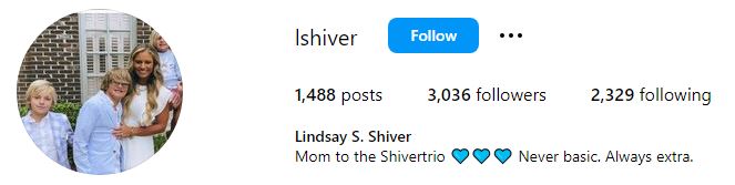 Who is Lindsay Shiver? Wiki, Biography, Age, Husband, Children, Family & More 10 Lindsay Shiver's Instagram account