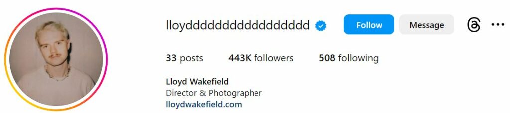 Lloyd Wakefield Wiki, Age, Wife, Net Worth, Height, Family, Nationality, Biography & More 2 Lloyd Wakefield's Instagram account