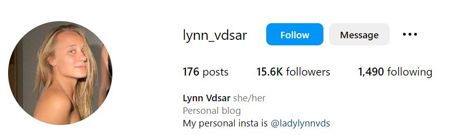 Lynn van der Sar Age, Wiki, Parents, Siblings, Boyfriend, Height, Net Worth, BIO & More 11 Lynn van der Sar's Instagram account