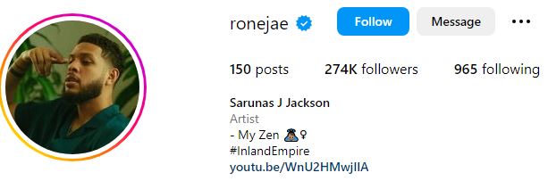 Sarunas J Jackson: Biography, Wiki, Brother, Wife, Parents, Net Worth, Height & More 11 Sarunas J Jackson's Instagram account