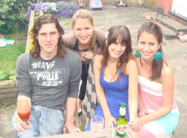 Sebastien with his sisters