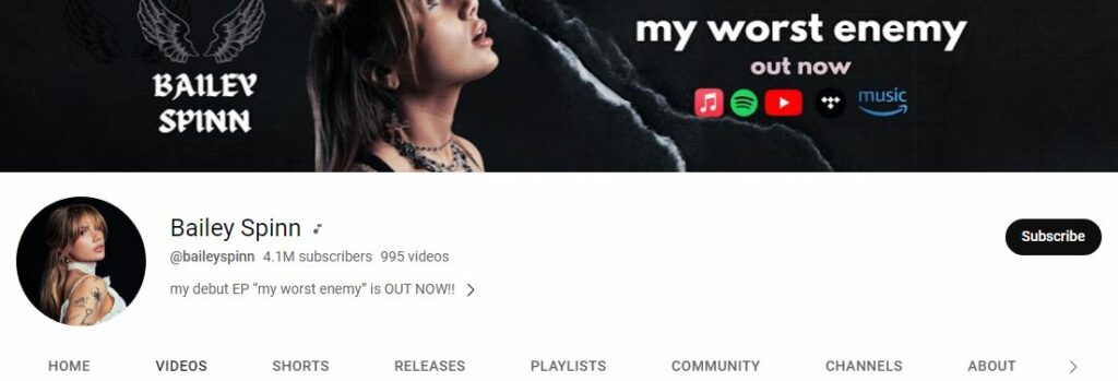 Bailey Spinn Wiki, Age, Height, Zodiac, Boyfriend, Parents, Net Worth, BIO & More 7 Bailey Spinn's Youtube channel