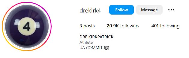 Dre Kirkpatrick Jr. Height, Weight, Age, Family, Net Worth, Girlfriend, Wiki, Biography & More 11 Dre Kirkpatrick Jr's Instagram account