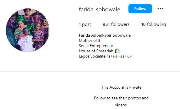 Farida Sobowale Husband, Wiki, Age, Kids, Family, Biography, Net Worth & More 8 Farida Sobowale's Instagram