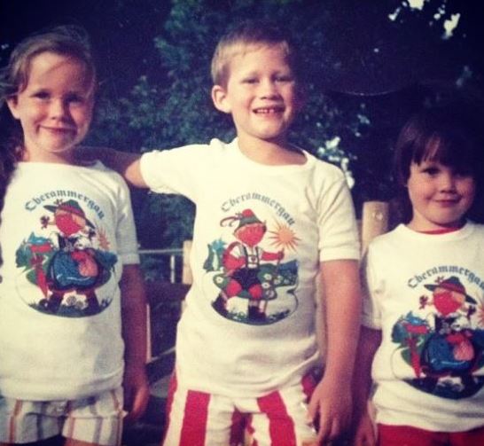 Grant's Childhood photo with his siblings