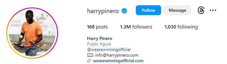 Harry Pinero Age, Wife, Wiki, Biography, Height, Net Worth, Son, Parents, Girlfriend & More 12 Harry Pinero's Instagram account