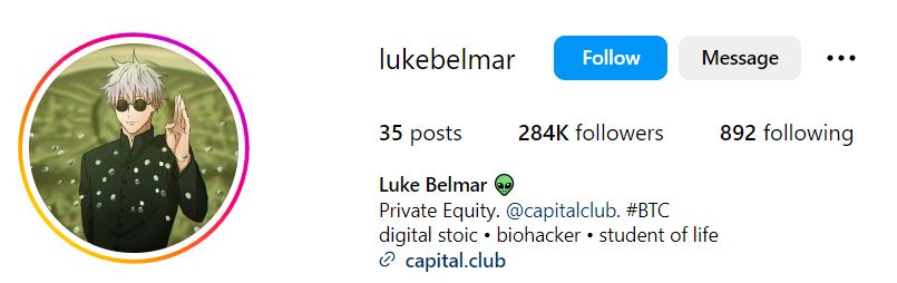Luke Belmar Age, Height, Net Worth, BIO, Girlfriend, Height, Family & Wiki 6 Luke Belmar's IG Profile
