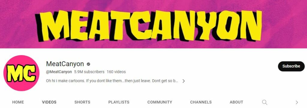 MeatCanyon Age, Height, Wife, Net Worth, Family, Biography, Wiki & More 4 MeatCanyon's Youtube channel